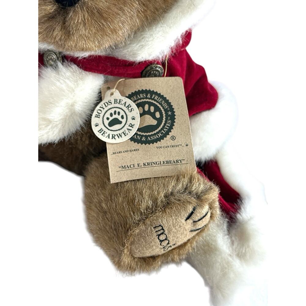 Boyds Bears Maci E. Kringlebeary 8” Plush Christmas Bear 94163MA w/ Tags - Picture 8 of 12
